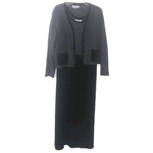 Vintage Carol Anderson California Thermal and Velvet Maxi Jacket Dress